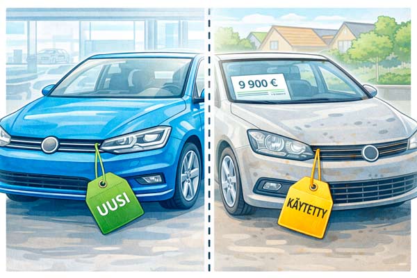 Uusi ja käytetty auto. Ai:n luoma kuva