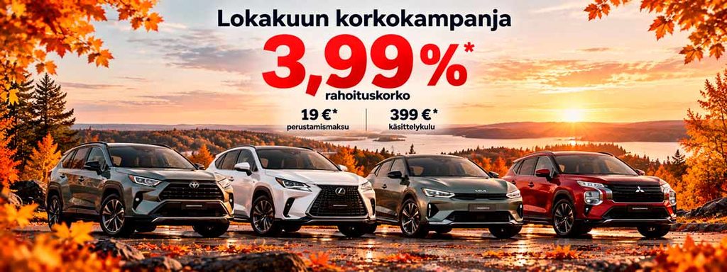 1 Lokakuun korkokampanja autoille hero
